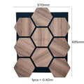 Hexagon Panel - Walnut Dream (57 x 69.5 cm)