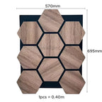 Hexagon Panel - Walnut Dream (57 x 69.5 cm)