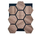 Hexagon Panel - Walnut Dream (57 x 69.5 cm)
