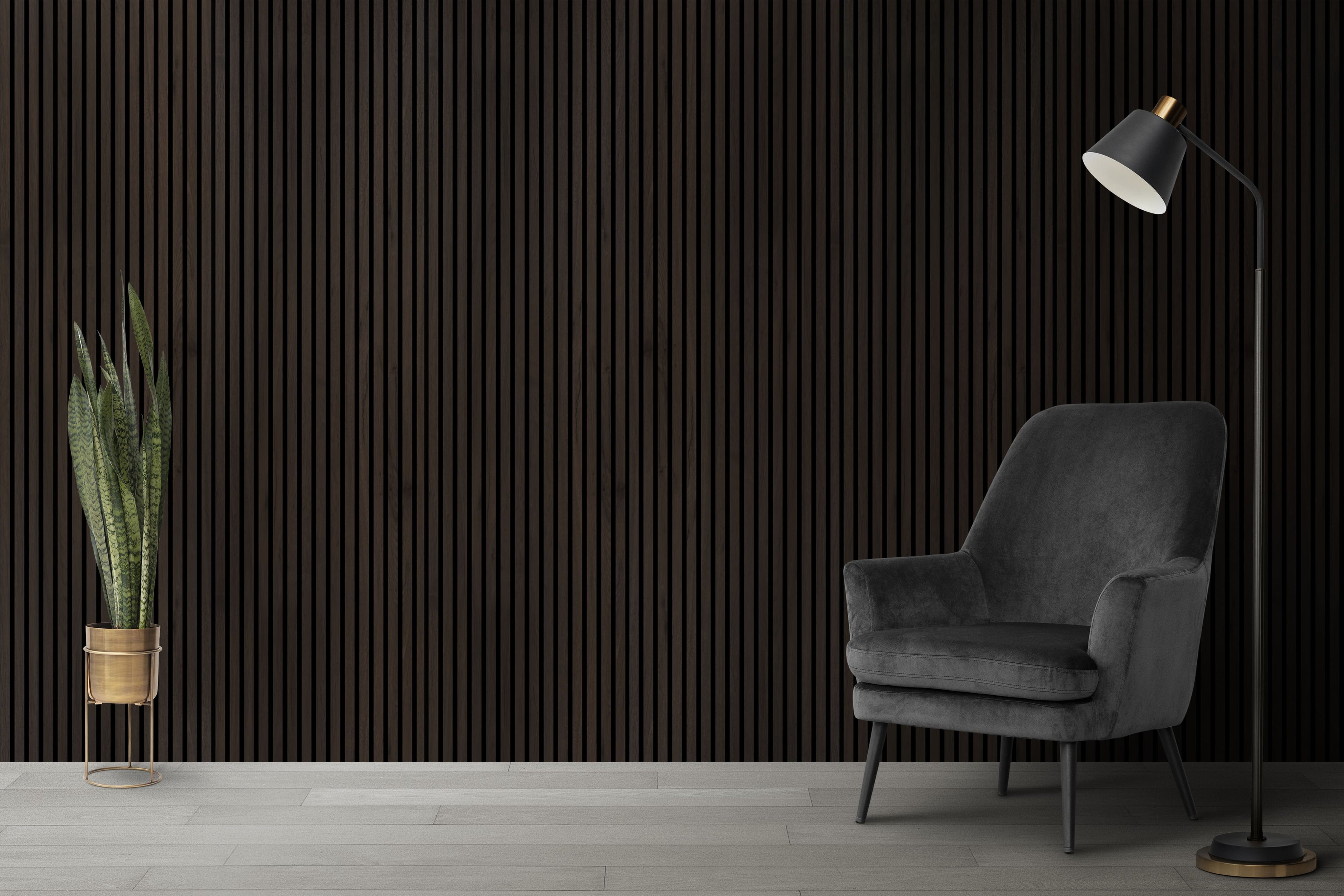 Deep Walnut Wall Panel (240 x 60 cm)