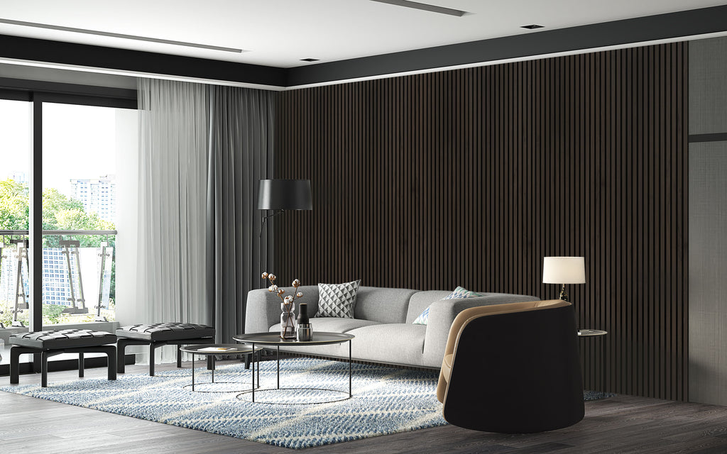 Deep Walnut Wall Panel (240 x 60 cm)