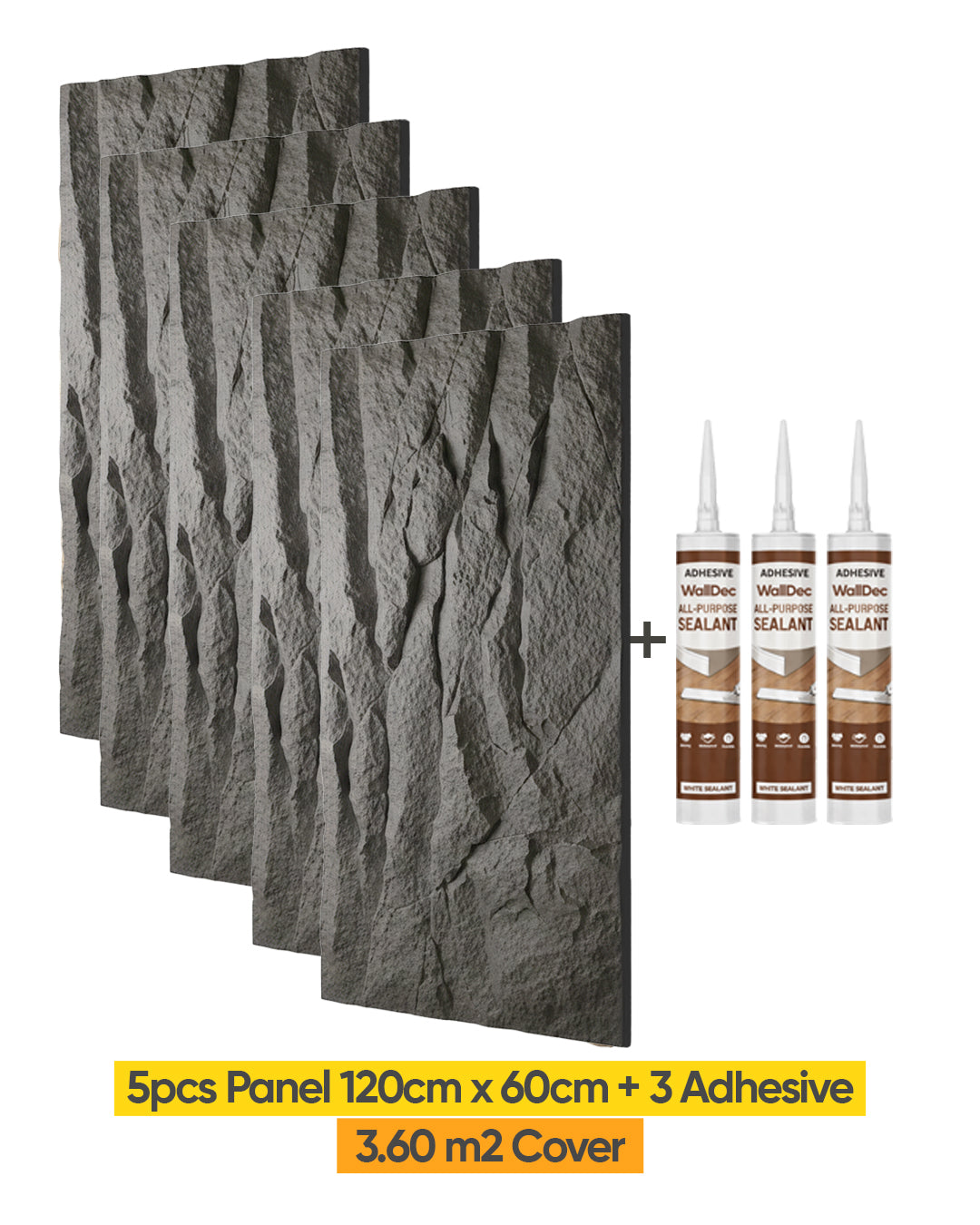 Nova Stone Rock Effect Wall Panels 120x60cm (47.24" x 23.62")