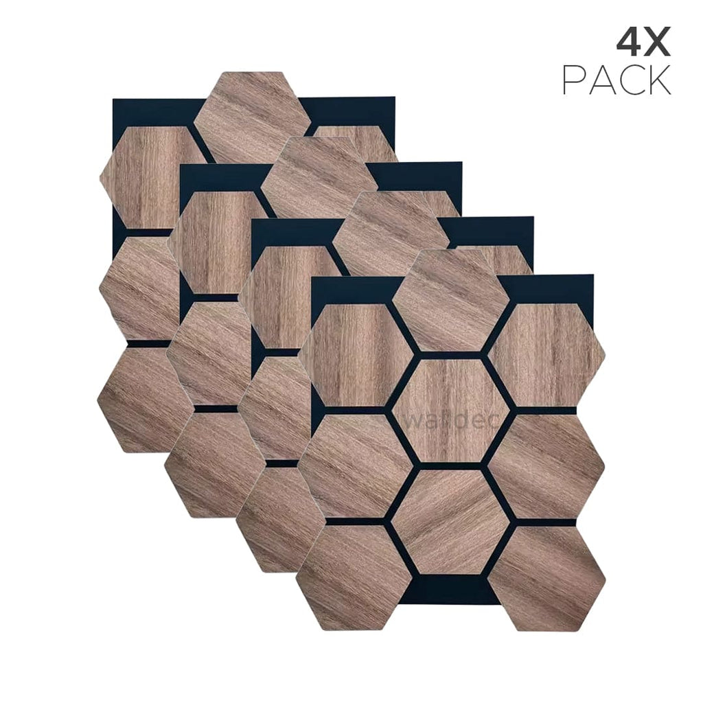 Hexagon Panel - Walnut Dream (57 x 69.5 cm)