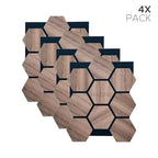 Hexagon Panel - Walnut Dream (57 x 69.5 cm)