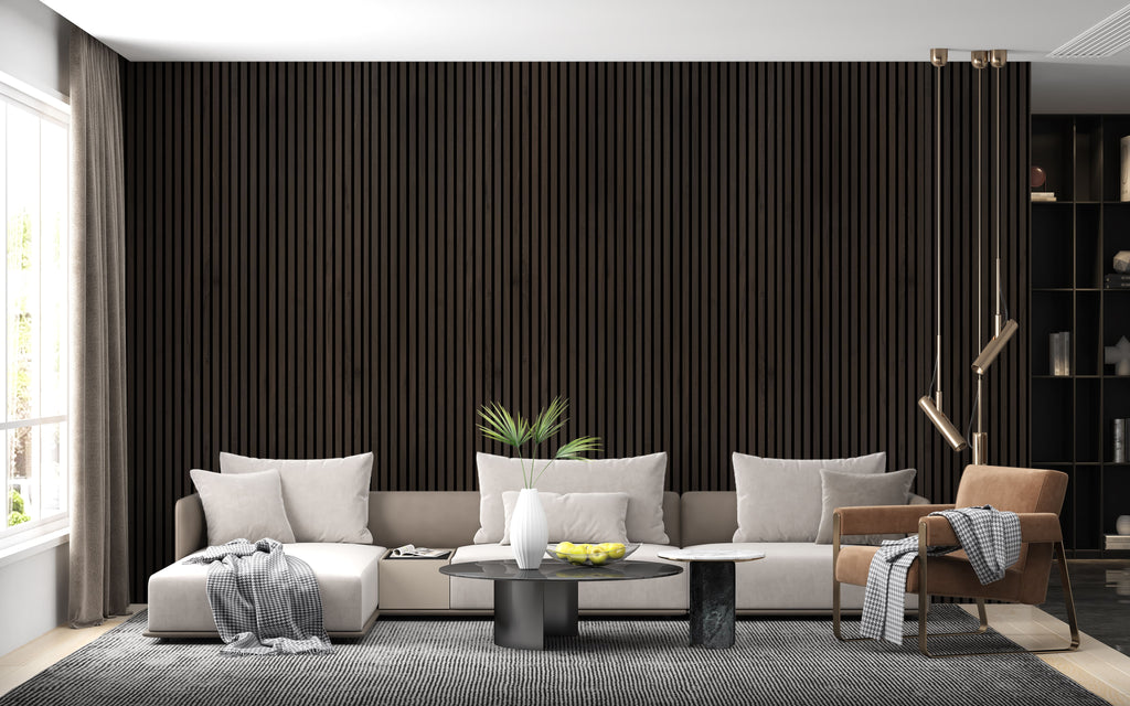 Deep Walnut Wall Panel (240 x 60 cm)