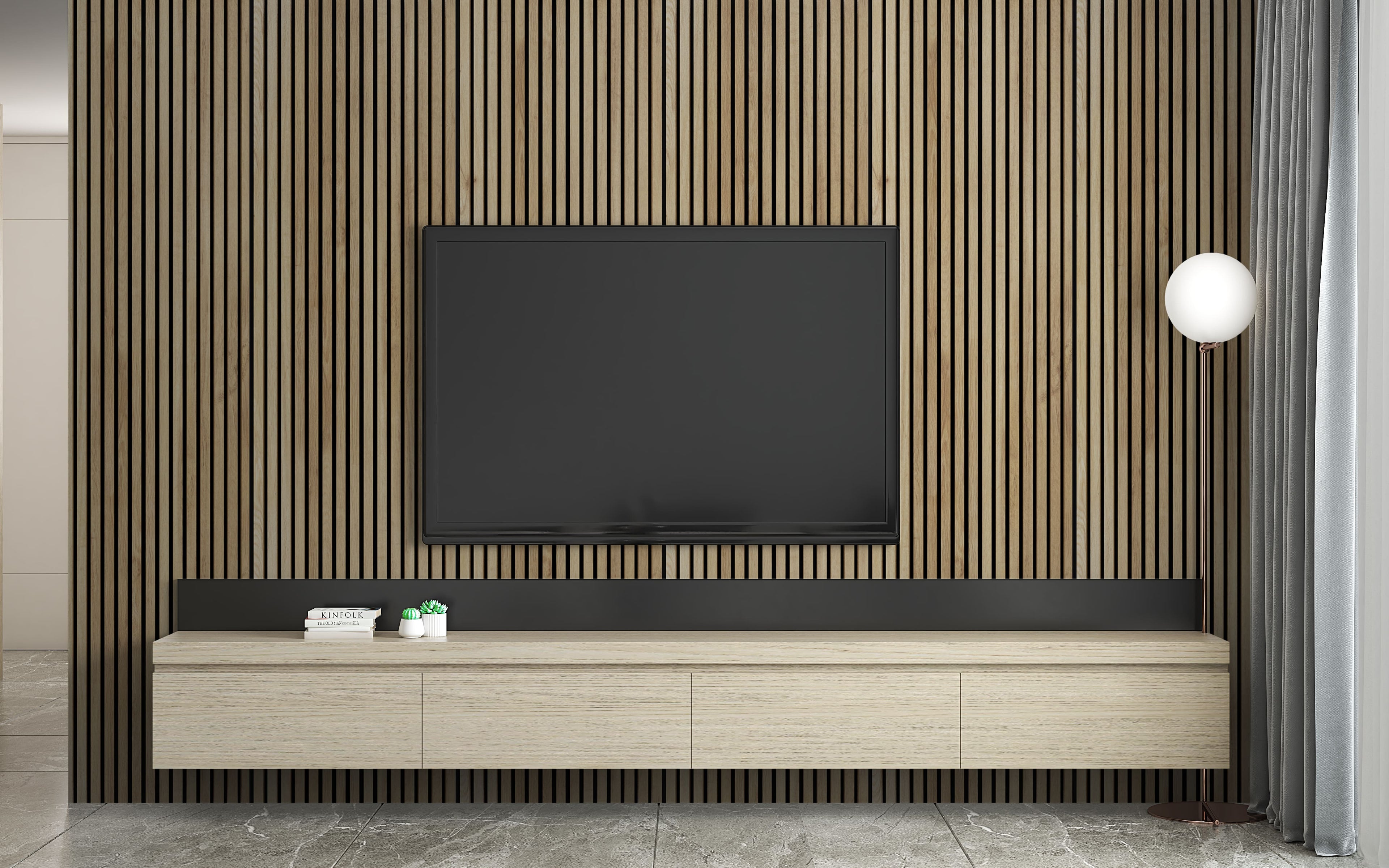 Natural Oak Wall Panel (240 x 60 cm)