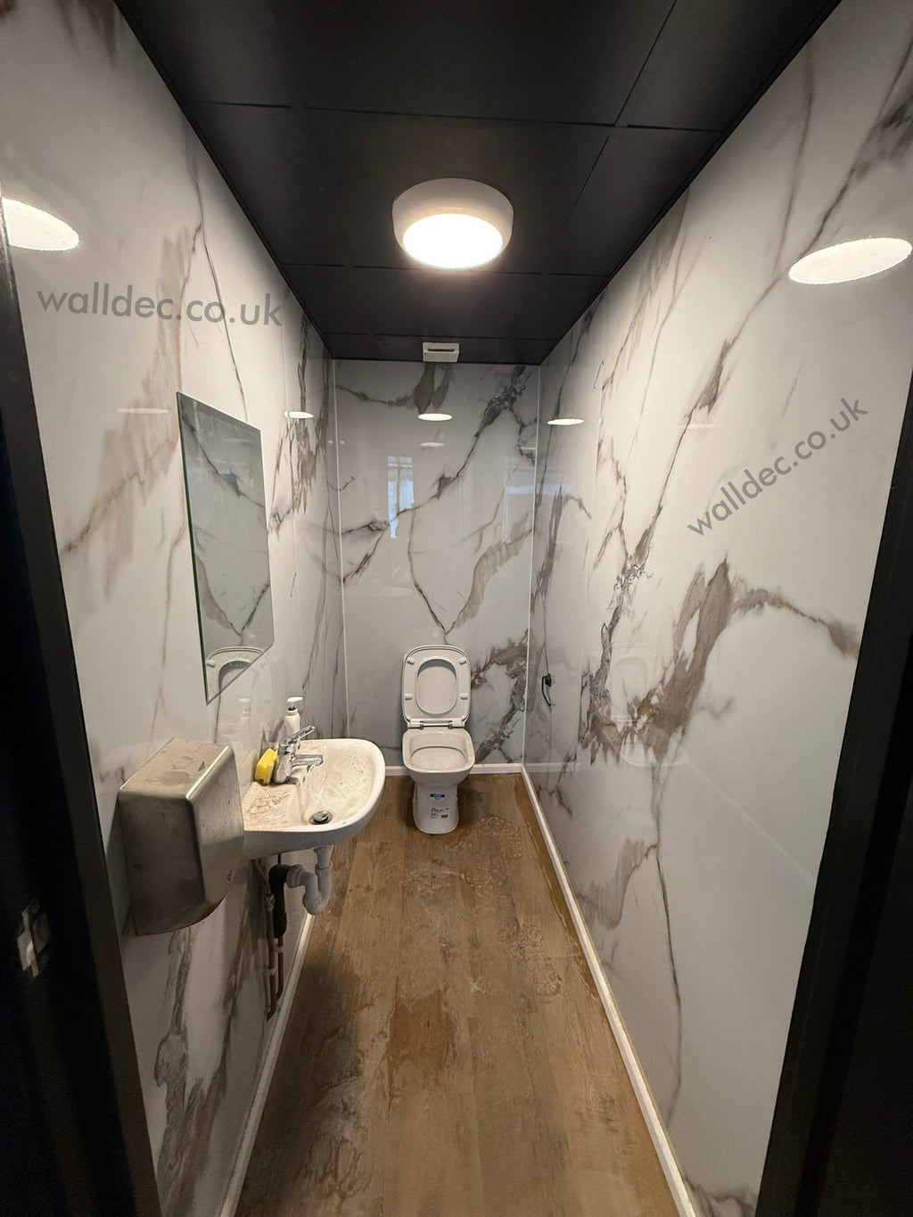 Mocha White PVC Marble Effect Wall Panel (244 x 122 cm)
