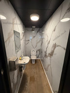 Mocha White PVC Marble Effect Wall Panel (244 x 122 cm)