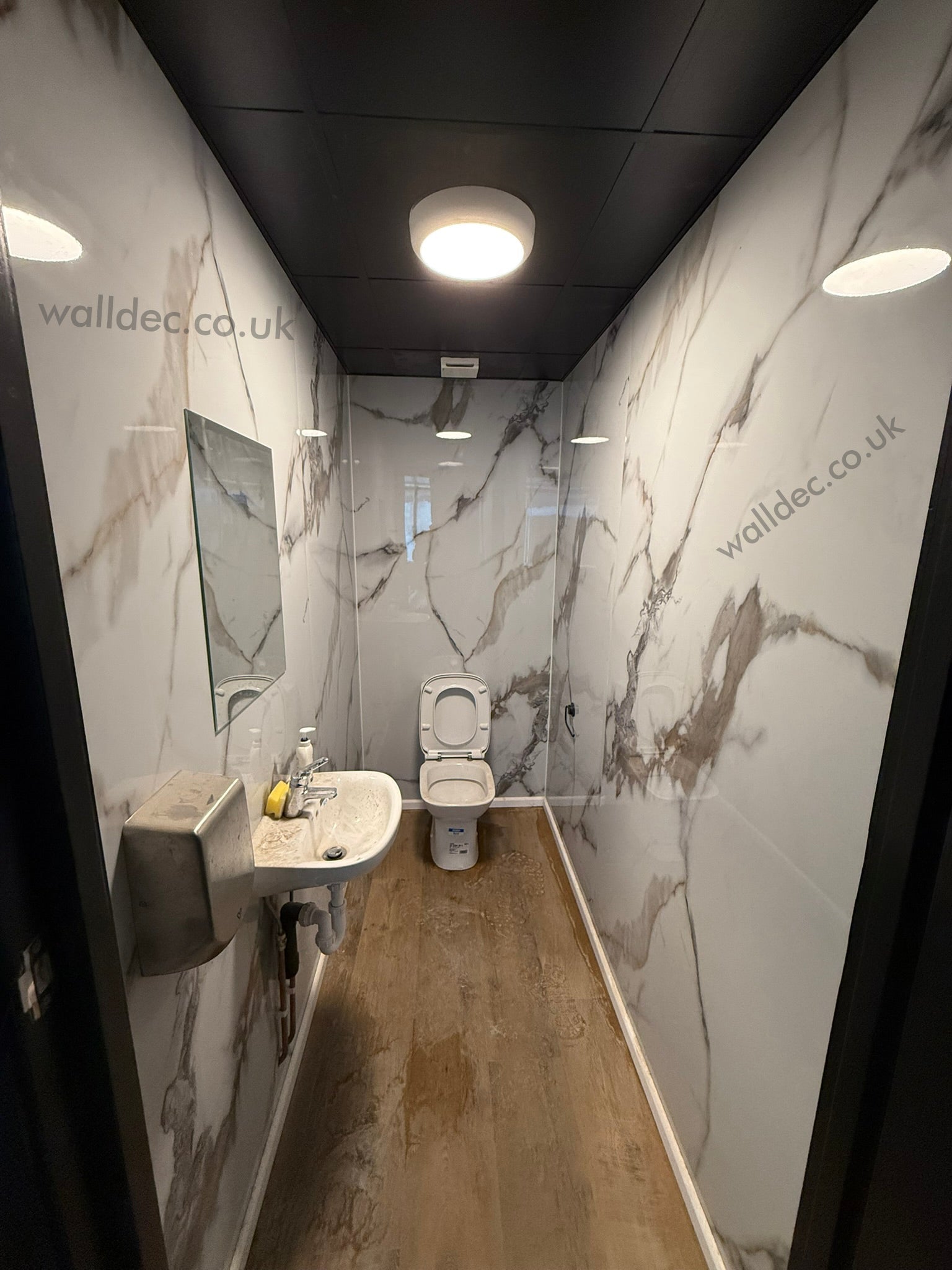 Mocha White PVC Marble Effect Wall Panel (244 x 122 cm)
