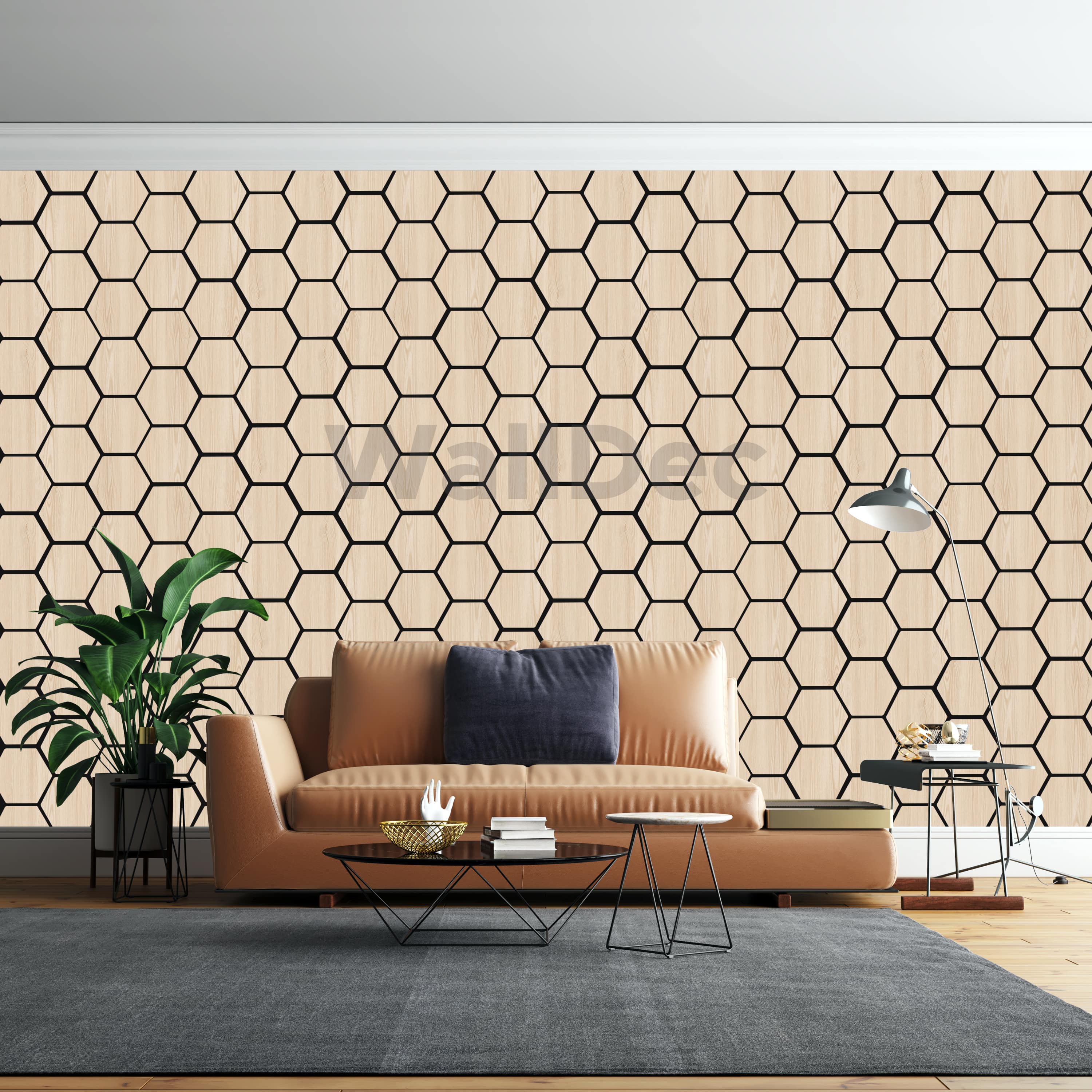 Hexagon Panel - Natural Aura (57 x 69.5 cm)