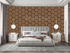 Hexagon Panel - Walnut Dream (57 x 69.5 cm)