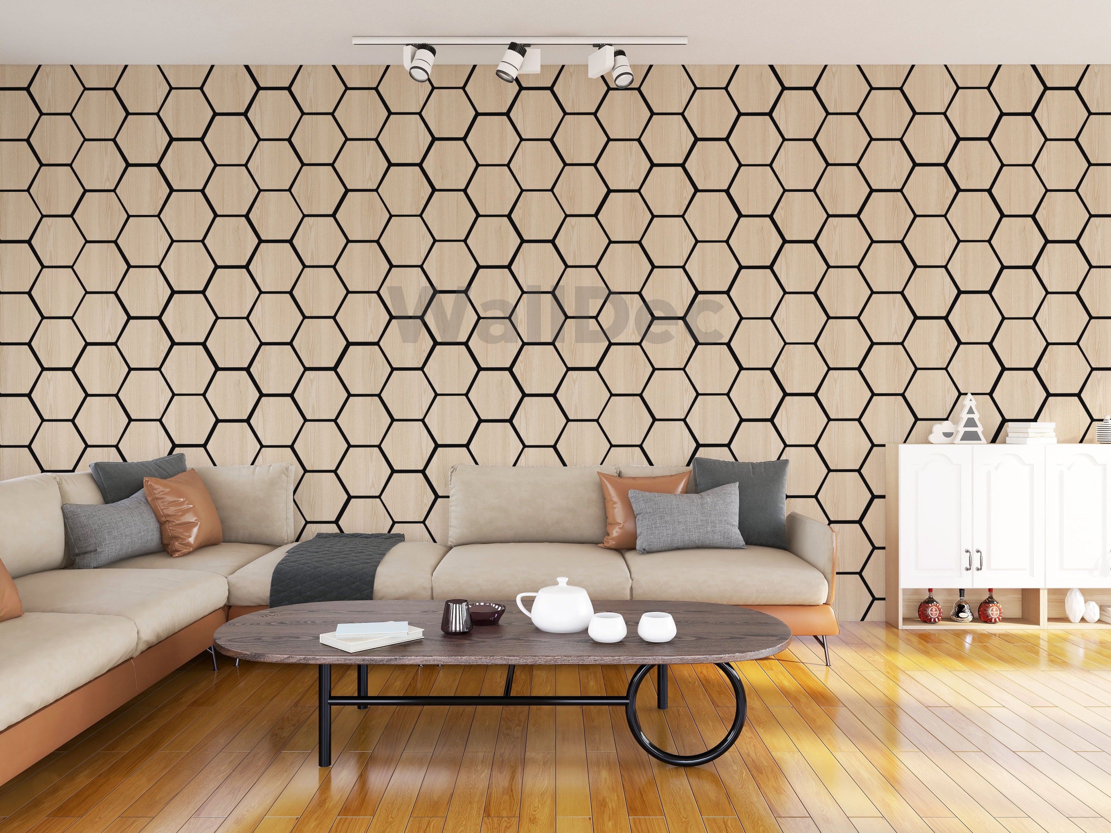 Hexagon Panel - Natural Aura (57 x 69.5 cm)