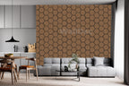 Hexagon Panel - Walnut Dream (57 x 69.5 cm)