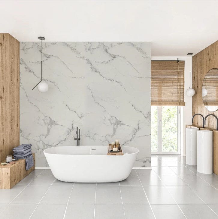 Carrara Marble Effect Wall Panels 120 x 60 cm