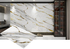 Golden Aura Marble Effect Wall Panel (244 x 122 cm)