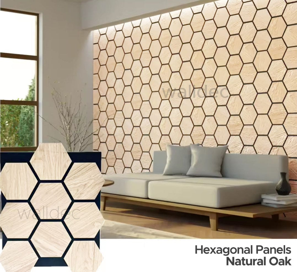 Hexagon Panel - Natural Aura (57 x 69.5 cm)