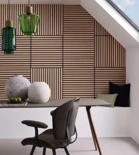 Mini Slat Wall Panel - Natural Oak (60 x 60 cm)