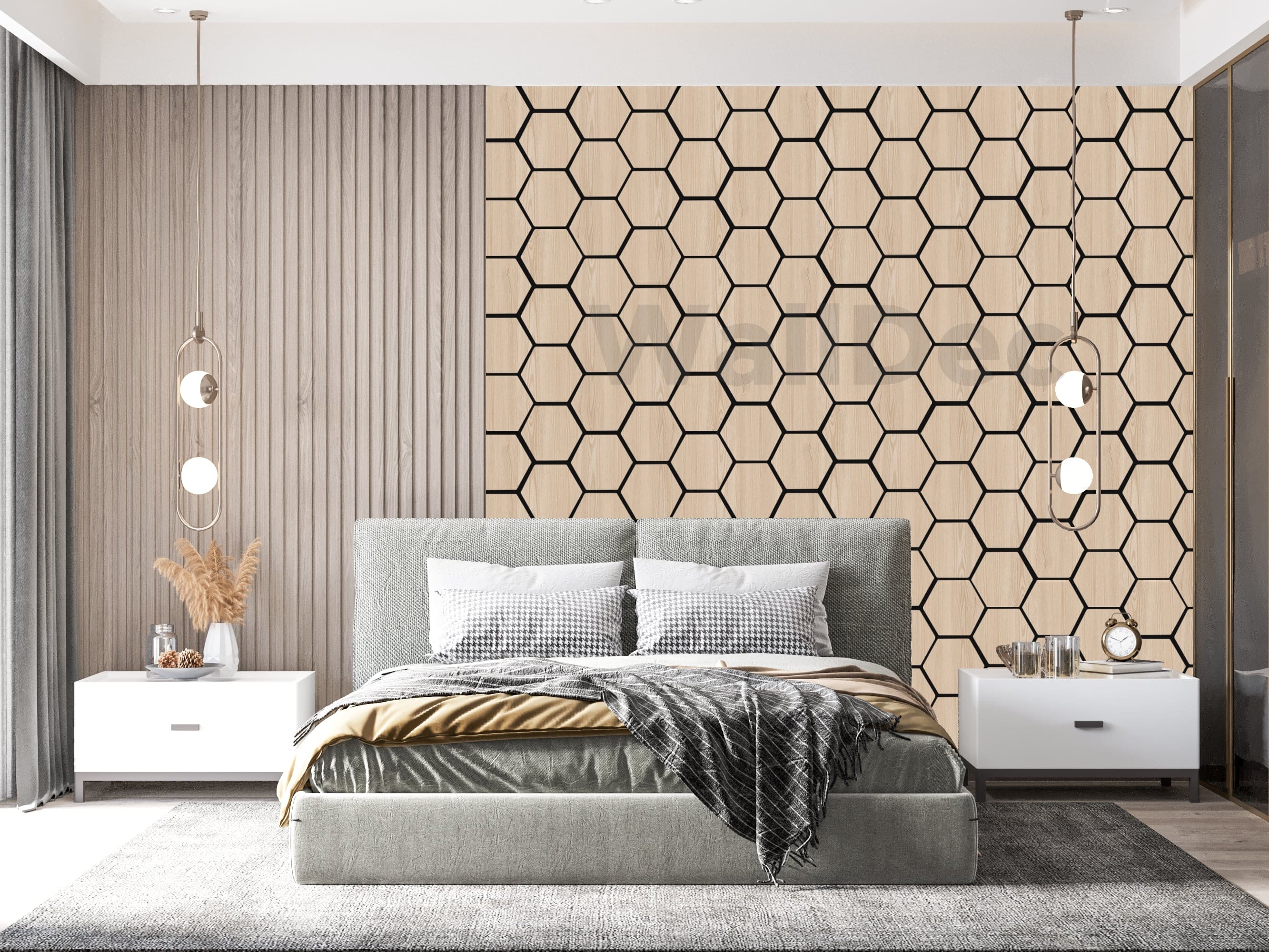 Hexagon Panel - Natural Aura (57 x 69.5 cm)