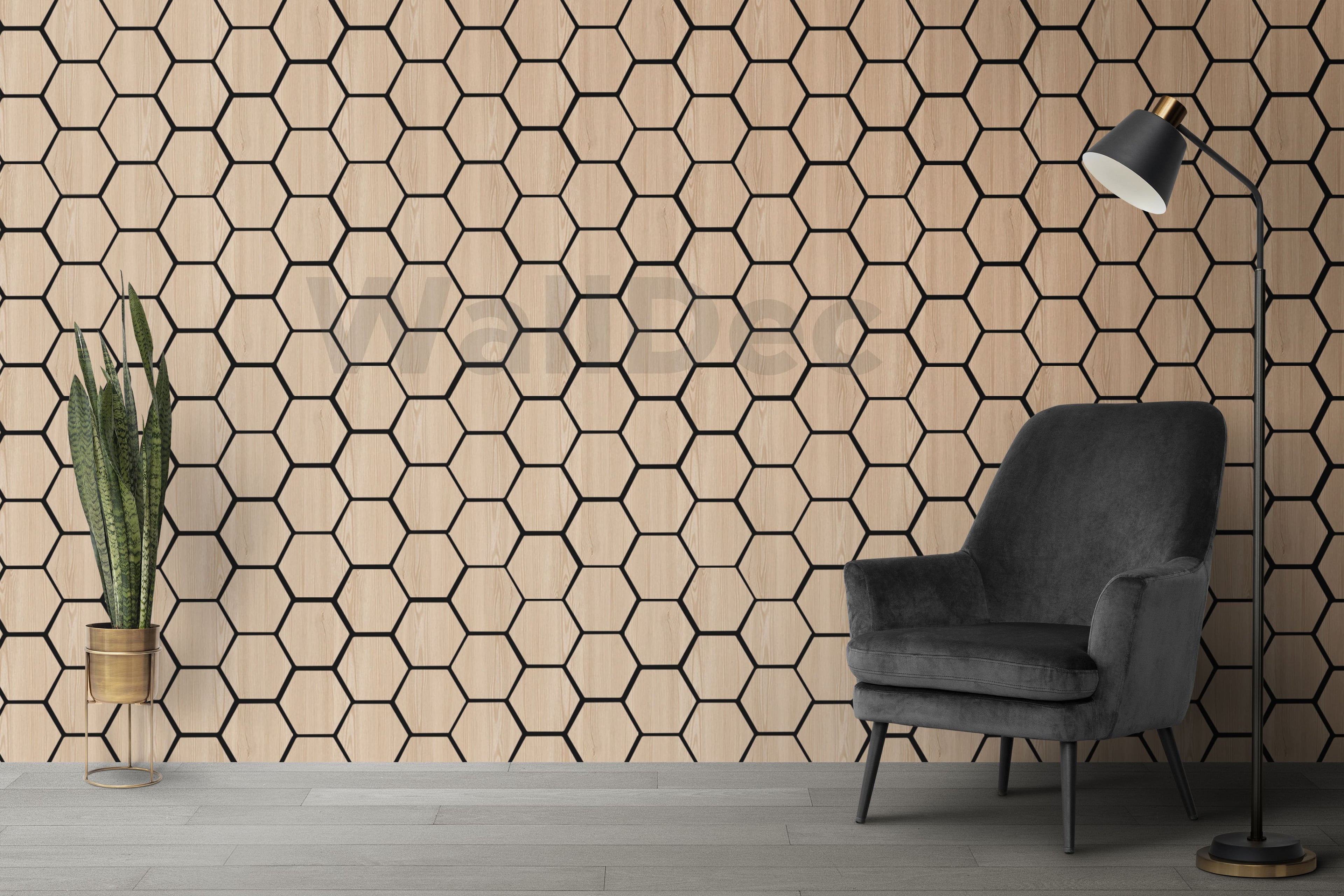 Hexagon Panel - Natural Aura (57 x 69.5 cm)