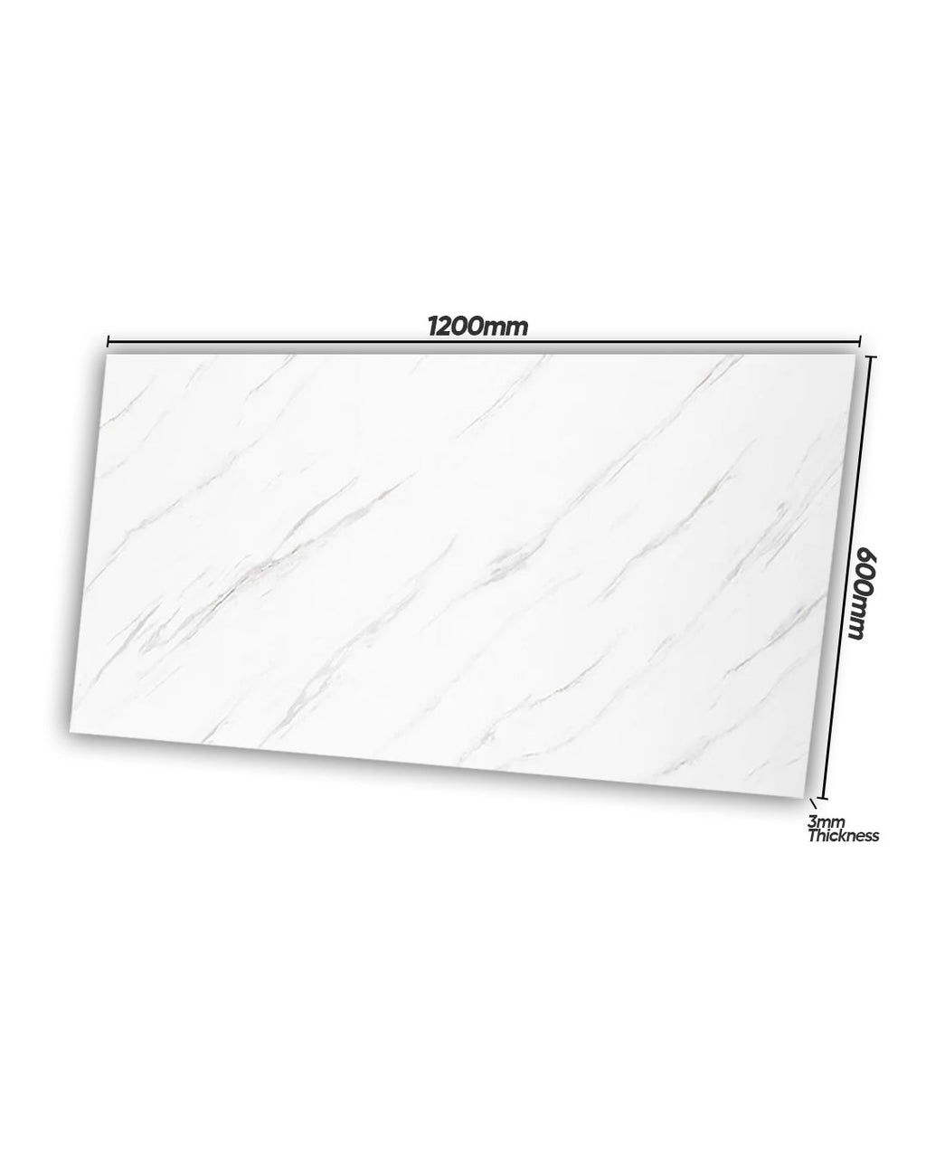 Pearl White – PVC Marble Effect Panel (120 x 60 cm | 3mm)