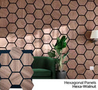 Hexagon Panel - Walnut Dream (57 x 69.5 cm)