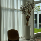 Weiße Magnolie im Glossy Beige Topf