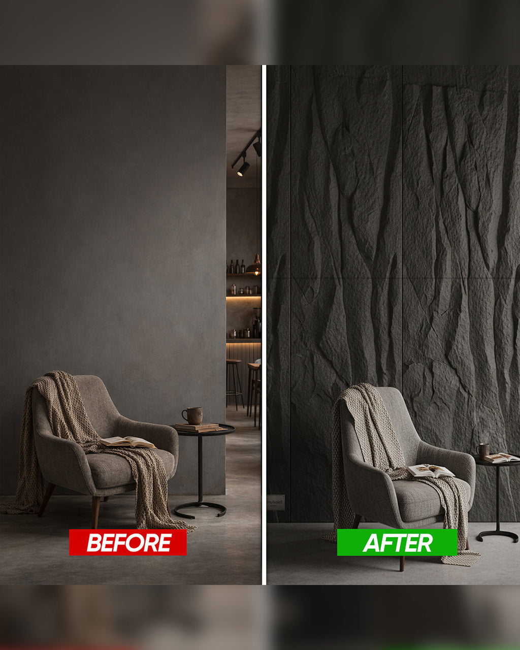 Nova Stone Rock Effect Wall Panels 120x60cm (47.24" x 23.62")