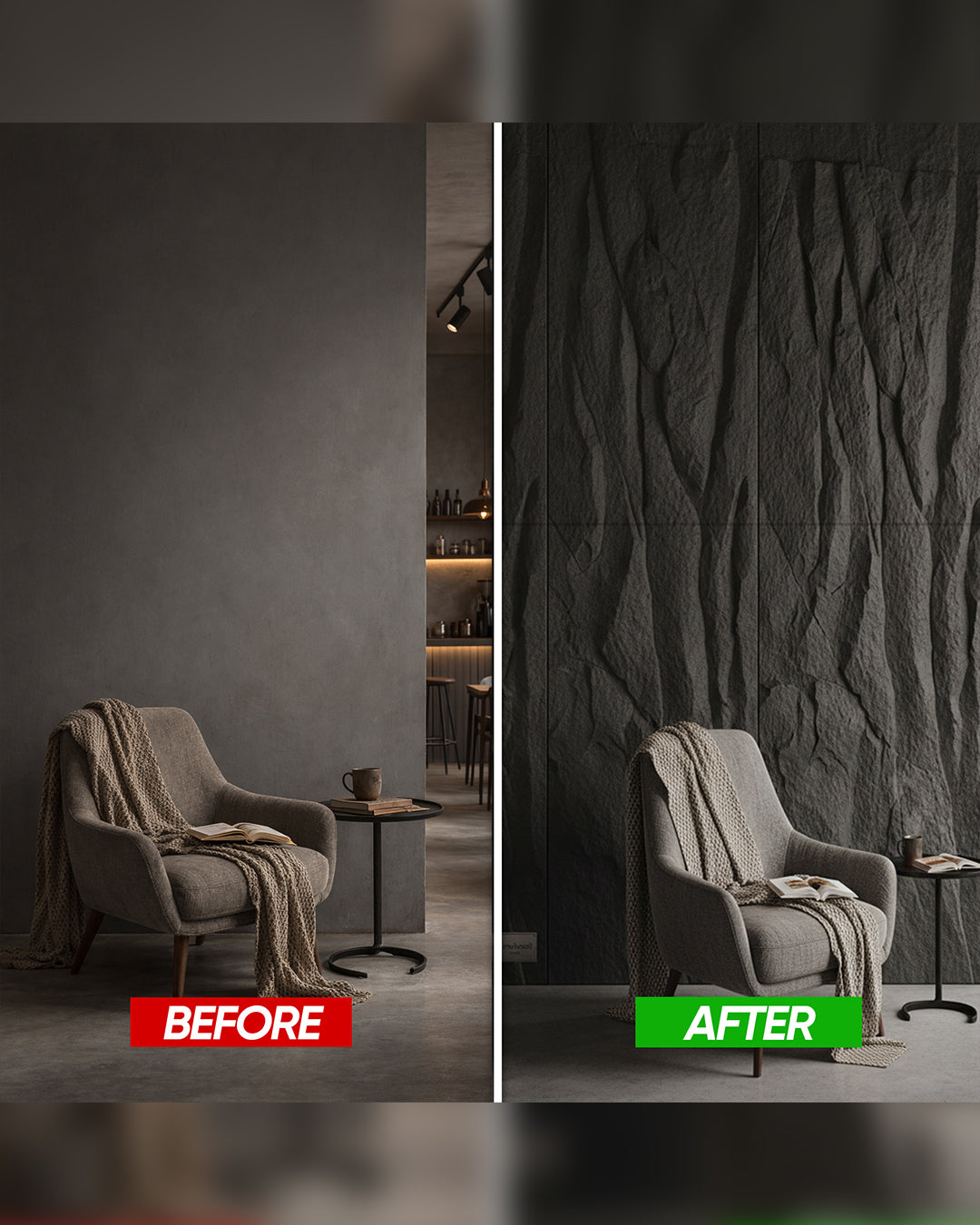 Nova Stone Rock Effect Wall Panels 120x60cm (47.24" x 23.62")