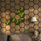 Hexagon Panel - Walnut Dream (57 x 69.5 cm)