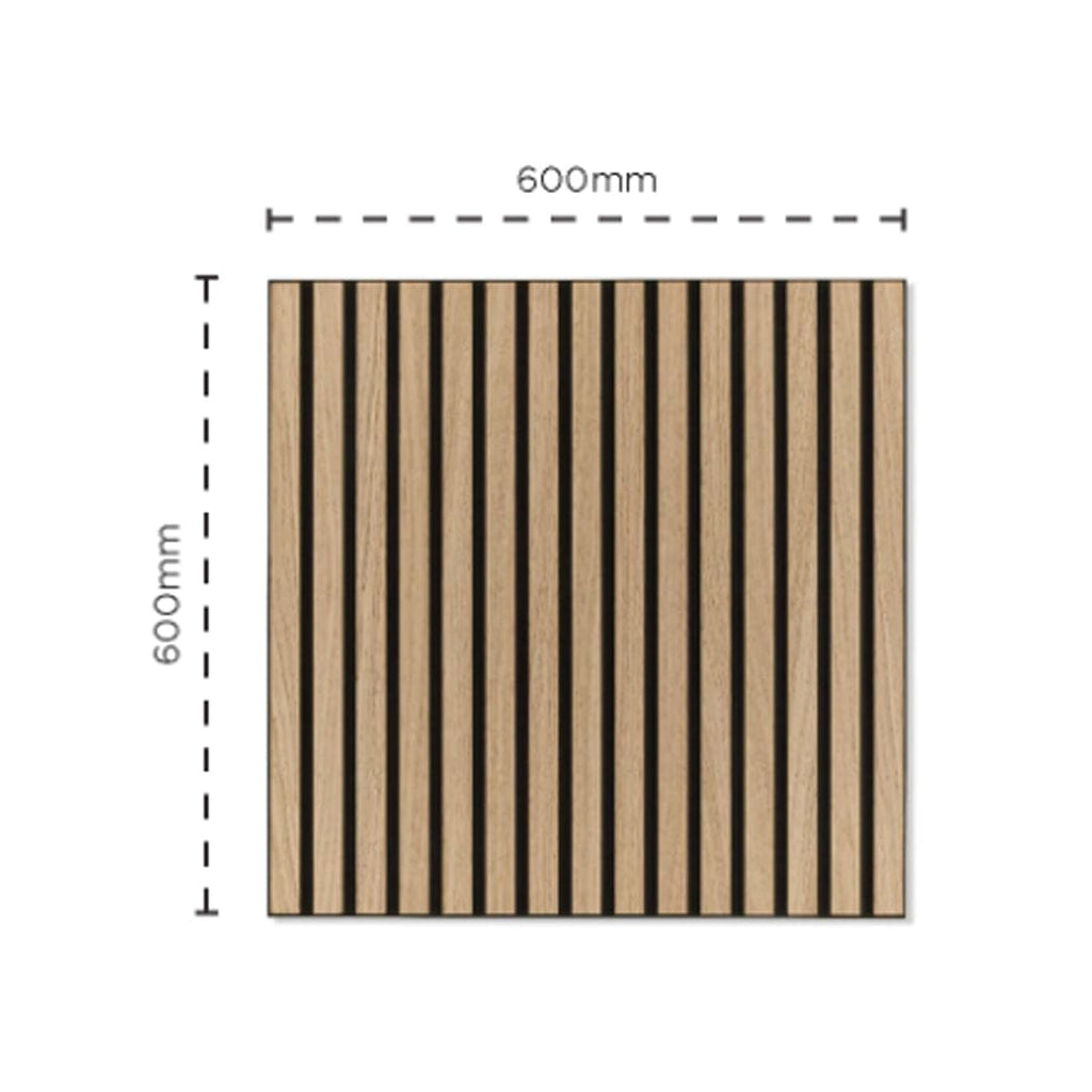 Mini Slat Wall Panel - Natural Oak (60 x 60 cm)