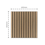 Mini Slat Wall Panel - Natural Oak (60 x 60 cm)