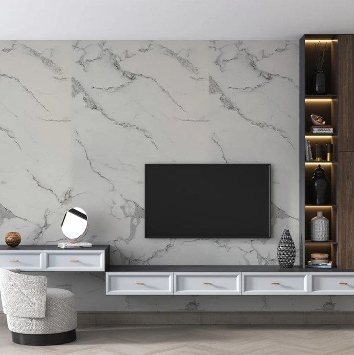 Carrara Marble Effect Wall Panels 120 x 60 cm