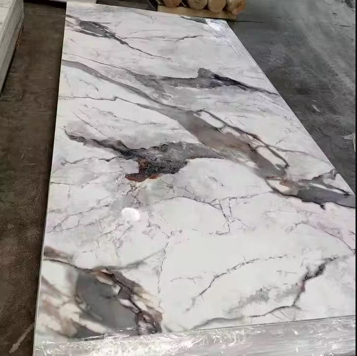 Luna White Marble Effect Wall Panel (244 x 122 cm)
