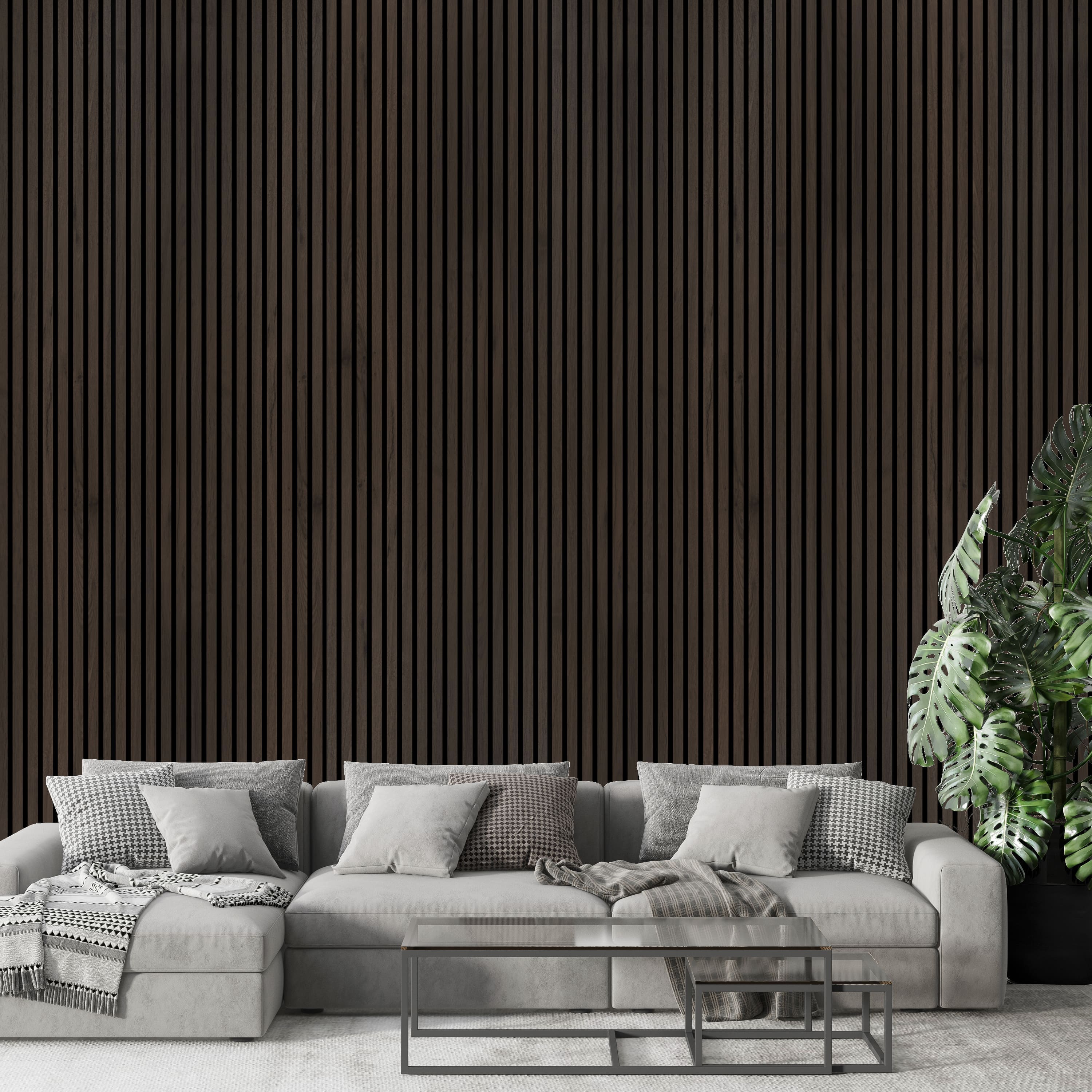 Deep Walnut Wall Panel (240 x 60 cm)