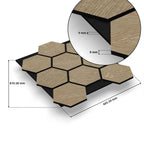 Hexagon Panel - Walnut Dream (57 x 69.5 cm)