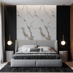 Mocha White PVC Marble Effect Wall Panel (244 x 122 cm)
