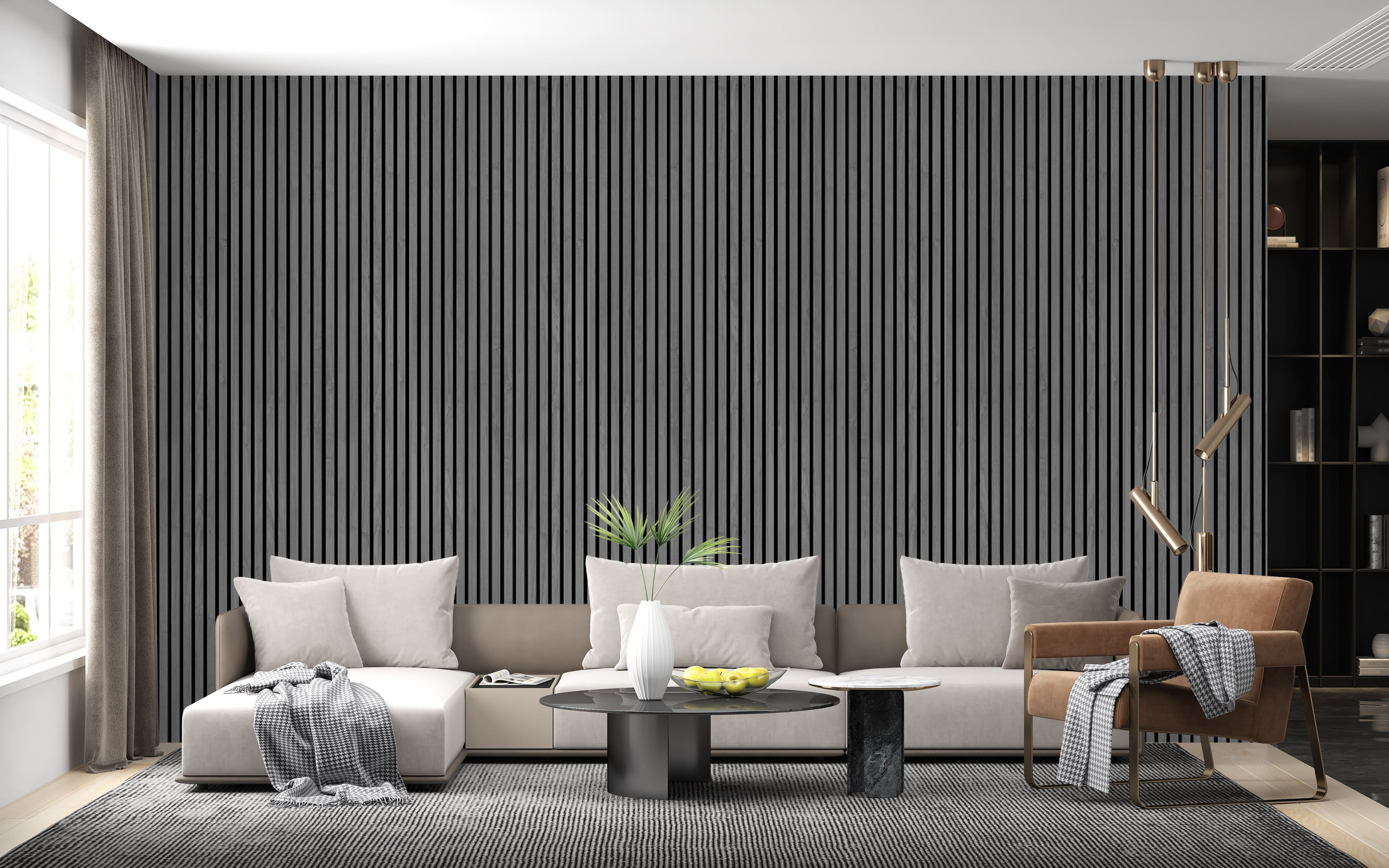 Smoke Grey Wall Panel (240 x 60 cm)