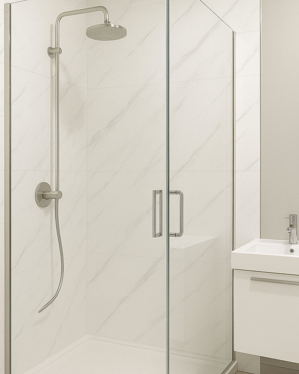 Pearl White – PVC Marble Effect Panel (120 x 60 cm | 3mm)