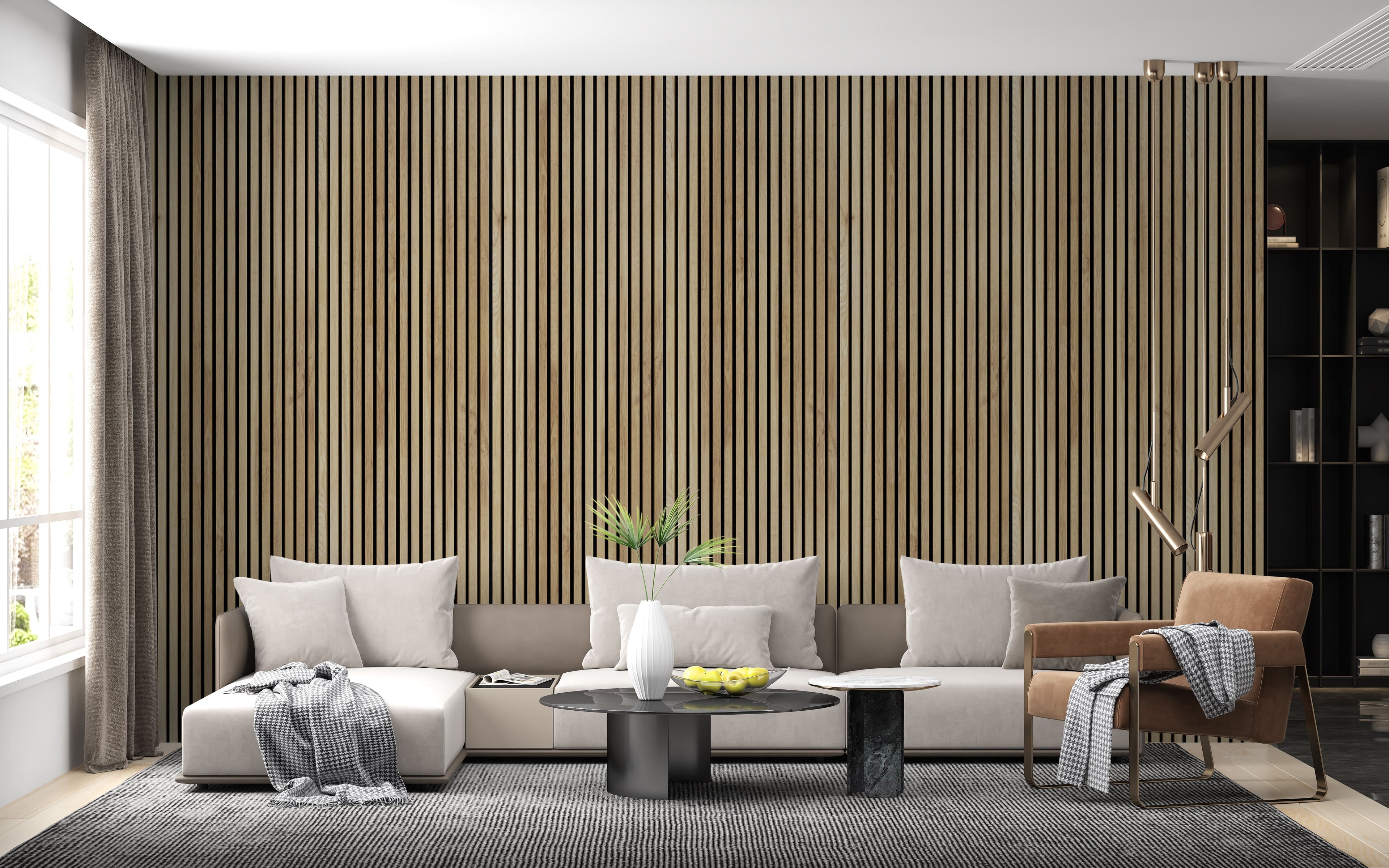 Natural Oak Wall Panel (240 x 60 cm)