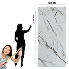 Carrara Marble Effect Wall Panel (244 x 122 cm)