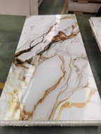 Gold Star Marble Effect Wall Panel (244 x 122 cm)