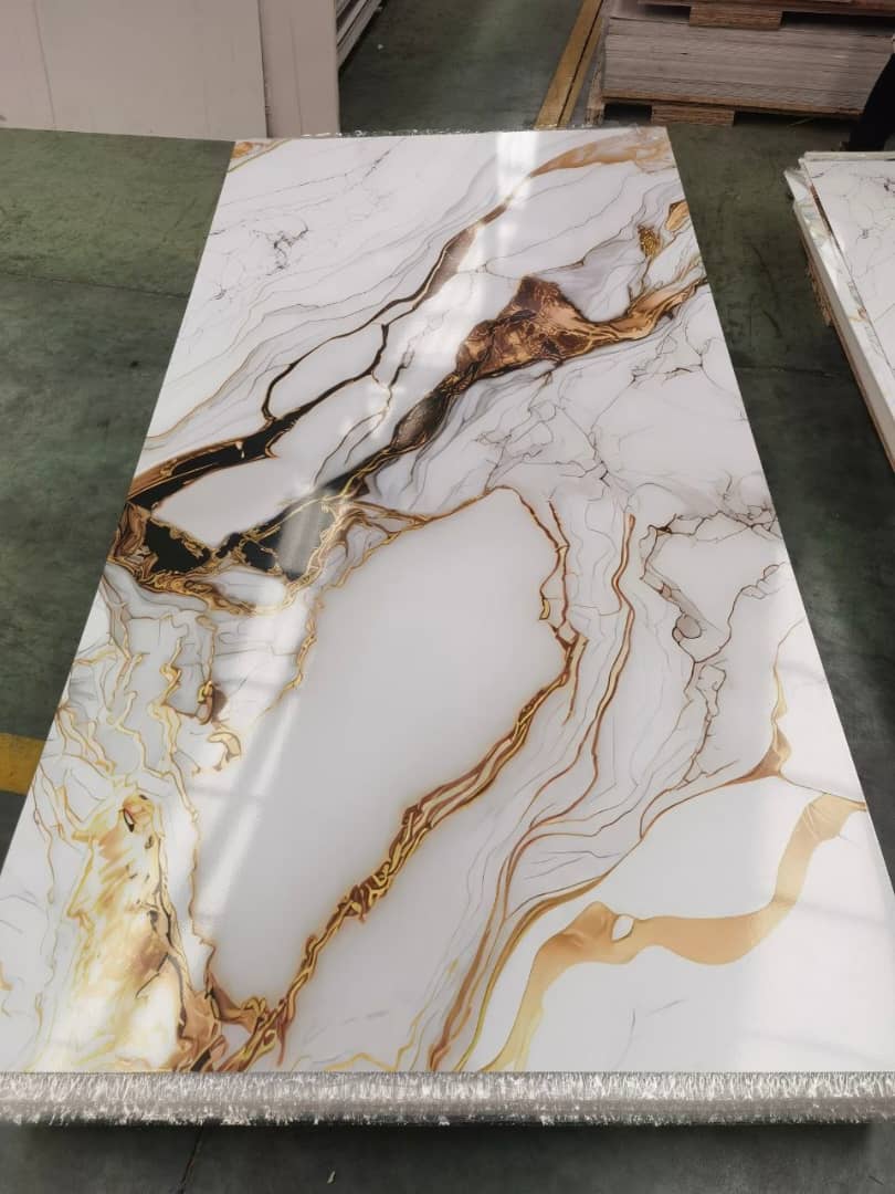 Gold Star Marble Effect Wall Panel (244 x 122 cm)