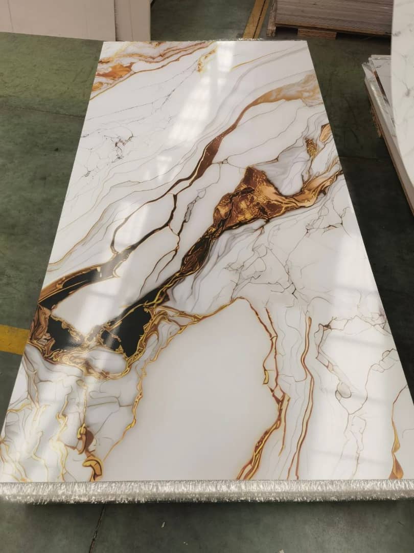Gold Star Marble Effect Wall Panel (244 x 122 cm)
