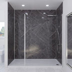 Gray Emperador Marble Effect Wall Panel (244 x 122 cm)