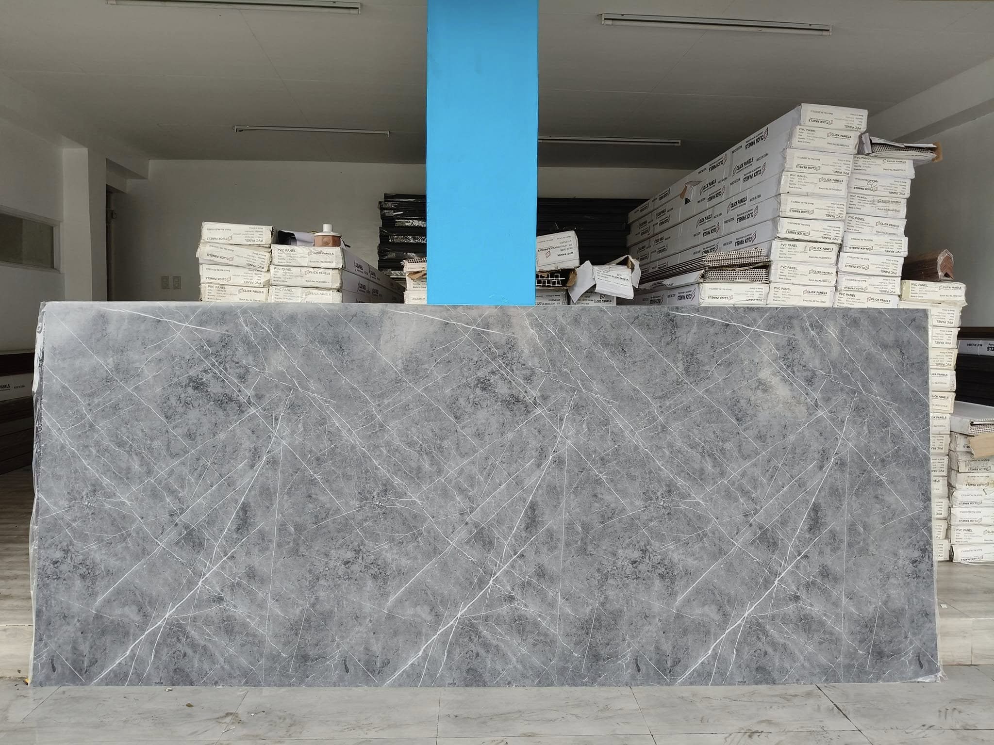 Gray Emperador Marble Effect Wall Panel (244 x 122 cm)