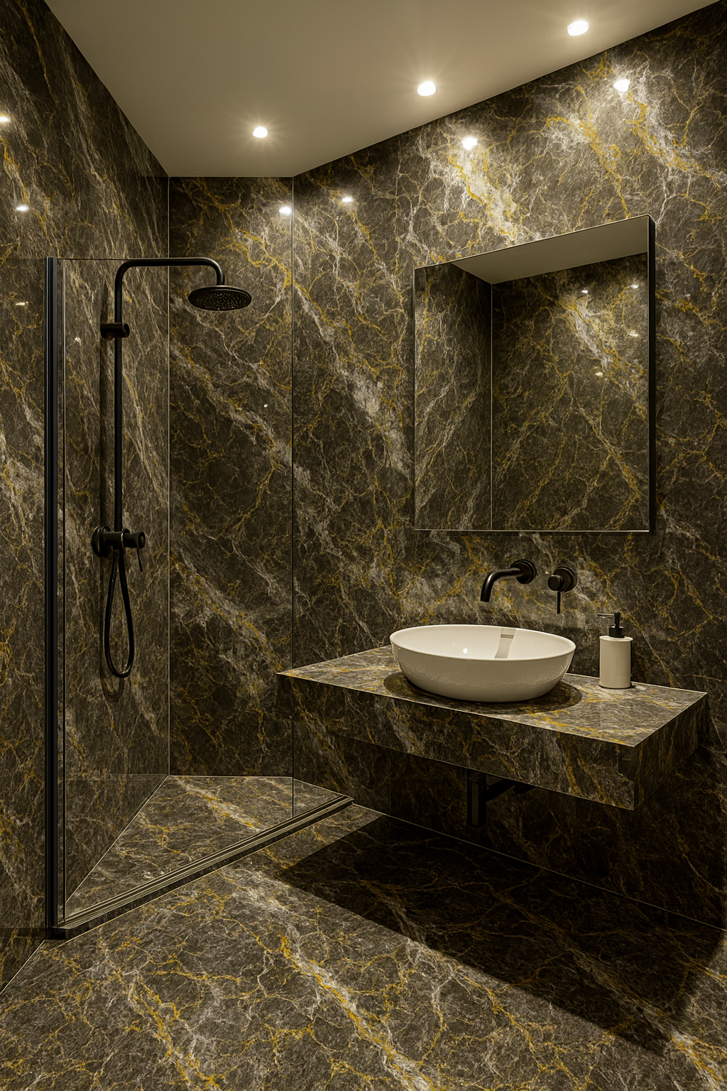 Luxor Marble Effect PVC Wall Panels (244 x 122 cm)